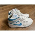 thumbnail image 2 of Ni - ke Ni - ke Womens Air Jordan white/blue Basketball Shoes Sneakers 10, 2 of 5