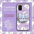 thumbnail image 5 of LYM-Phone Case For Samsung Galaxy A71 5G, TPU Cute Rotatable stand Simplicity Cartoon Quicksand Back Cover Anti-knock Waterproof Durable protective Dirt-resistant Fashion Design Glitter, 5 of 9