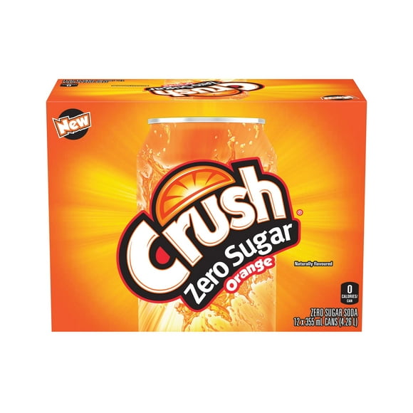 Crush Zero Orange 12 x 355 mL, Cans, 12 x 355 mL