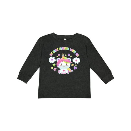 

Inktastic My Great Grandma Loves Me with Cute Rainbow Unicorn Boys or Girls Long Sleeve Toddler T-Shirt