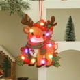thumbnail image 4 of Kumdkd 10.6" LED Reindeer Christmas Ornament - Battery Operated Light-Up Hanging Decor for Trees, Windows & Holiday Displays (Multicolor), 4 of 6