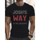 thumbnail image 1 of JOSH'S WAY OR THE HIGHWAY Print, Men's Summer Casual Short Sleeve T-shirt, Round Neck, Comfy And Simple Fit, Versatile Outdoor Top For Daily Wear, 1 of 5