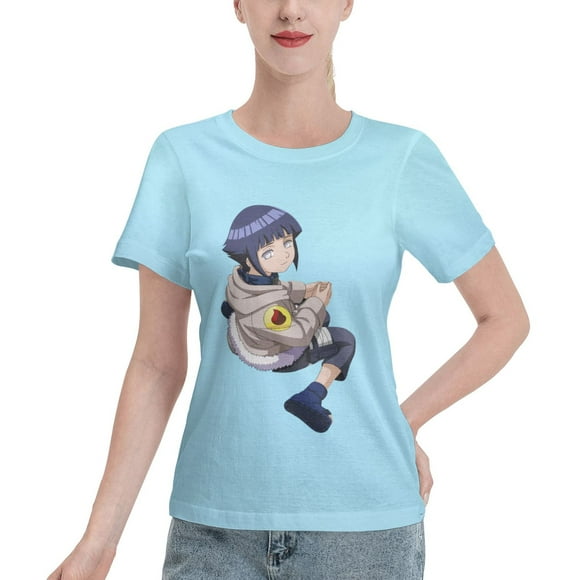 T-Shirt Basique à Manches Courtes pour Femmes Naruto Hinata