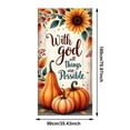 thumbnail image 3 of Cififendec Thanksgiving Harvest Door Cover, 70.87"×35.43", Rustic Pumpkin Sunflower Maple Leaf Fabric Door Banner for Fall Front Porch Door Decor, 3 of 9