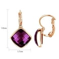thumbnail image 4 of Yoursfs Leverback Earrings for Women Gold Plated with Gold Big Square Australian Crystal Dangle Earrings, 4 of 6