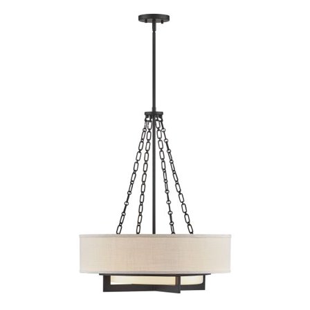 Savoy House 7-4999-4-89 Brentwood 4-Light Pendant in Matte Black