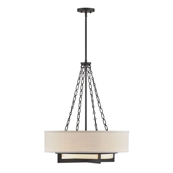 Savoy House 7-4999-4-89 Brentwood 4-Light Pendant in Matte Black