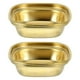 thumbnail image 2 of Condiment Dishes Stainless Steel Round Plate Kitchen Use Golden Surface for Appetizer Plate 2Pcs, 2 of 3