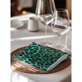 thumbnail image 6 of Green Leopard Print Cloth Napkins Set of 6 Reusable Dinner Napkins, Farmhouse Abstract Animal Patterned Cocktail Napkin Washable Table Napkins for Wedding/Holiday Party/Baby Shower 20"x20", 6 of 7