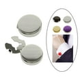 thumbnail image 3 of Round Polished Cufflinks for Men Button Covers Formal Shirts Party Metal Classic, 3 of 6