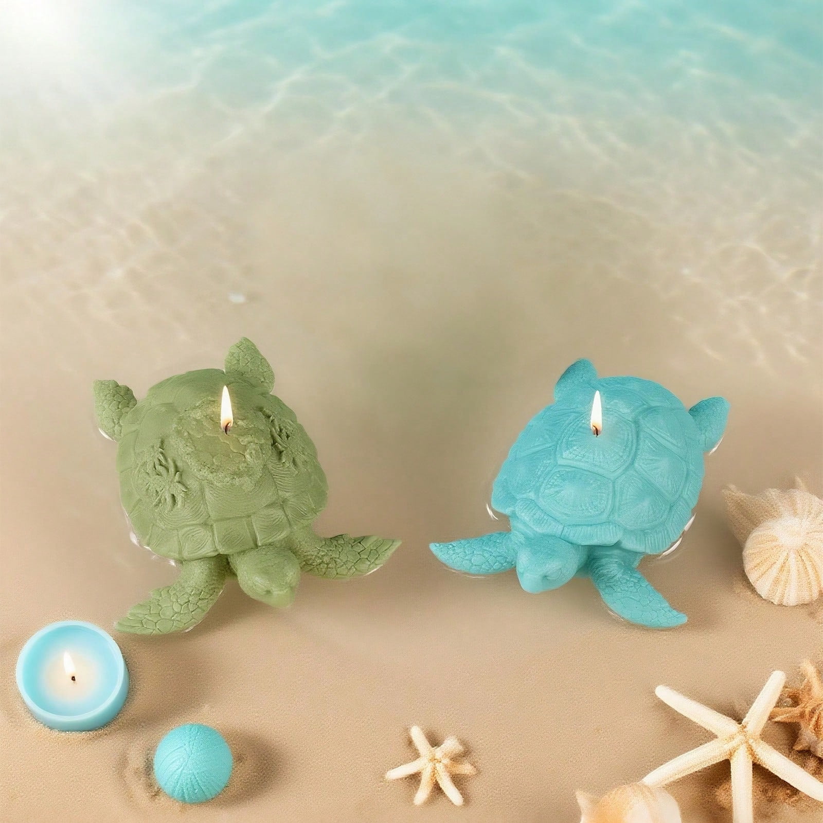 3Pcs Resin Casting Molds, 3D Turtle Silicone Resin Molds for Epoxy Resin, Silicone Candle Molds, Clay Molds for DIY Aroma Candle Resin Crafts, Plaster, Halloween Home Decorations
