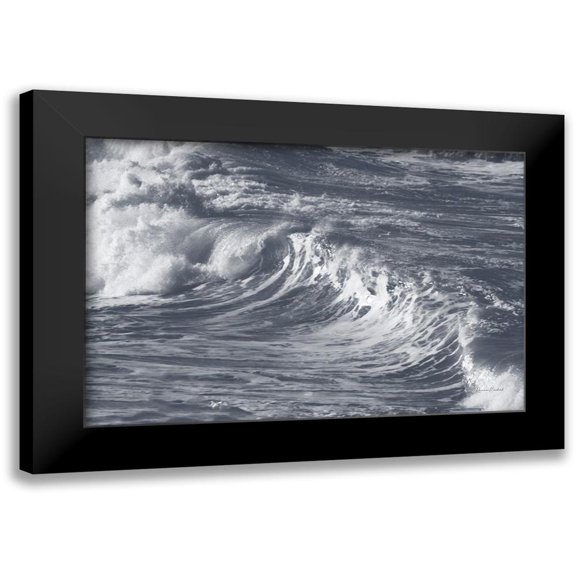 Murdock, Ramona 24x17 Black Modern Framed Museum Art Print Titled - Indigo Wave III