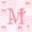 Pink White M, variant on Erosebridal Pink Princess Bowknot Kids Twin Comforter Sets,Bowtie Theme Initial M Alphabet Bedding Set For Girls,Pink Reversible,2-Piece