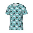 thumbnail image 3 of Rocae Lovely Roosters for Men's Moisture-Wicking Crew Tee - T-Shirt for Sports, Outdoor Activities, and Casual WearLarge, 3 of 9