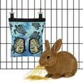thumbnail image 5 of WIRESTER 11"×9" Oxford Hanging Hay Feeder – Guinea Pig / Rabbit / Chinchilla Hay Storage Bag with Dual Openings & Back Hooks – Ocean Sea Turtles, 5 of 6
