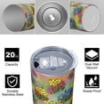 thumbnail image 4 of Pioneer Flower Floral Print Pattern 20oz Skinny Tumbler with Straw & Lid, Double Wall Vacuum Insulated Cup, Leak-Proof, Cup Holder Friendly, Hot 6H Cold 12H, 4 of 6
