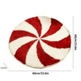 thumbnail image 2 of FOCUSNORM Christmas Bathroom Rugs Washable Round Bath Mats Winter Red White Candy Bath Mats Area Non Slip Absorbent Carpets Doormat with Backing for Tub Living Dining Holiday Bedroom Nursery, 2 of 8