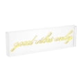 thumbnail image 2 of Good Vibes Only 20" X 6" Contemporary Glam Acrylic Box USB Operated LED Neon Light, Yellow, 2 of 7