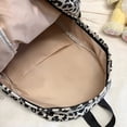 thumbnail image 5 of Vintage Leopard Corduroy Backpack for Women Men, Soft Drawstring Casual Backpack, Large Capacity Fashion Bag Outdoor Travel Daypack, 5 of 19