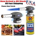 thumbnail image 2 of facefd Flame Gas Torch Kitchen Desserts Baking High Temperature Cooking Soldering AutoIgnition Gas-Burner Lighter Welding Burner BBQ, 2 of 9