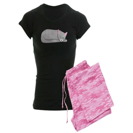 

CafePress - Sleeping Cat - Women s Dark Pajamas
