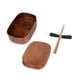 thumbnail image 1 of Caja de madera para sushi, contenedor de alimentos, lonchera de madera con correa para fijar, textura suave Talla L Marrón Oscuro, 1 of 4