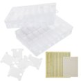 thumbnail image 1 of Embroidery Floss Bobbins, Sewing Floss Bobbins, Plastic Portable For Cross Stitch Bobbin Craft DIY Sewing, 1 of 8