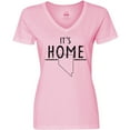 thumbnail image 3 of Inktastic It's Home- State of Nevada Outline Distressed Text Women's V-Neck T-Shirt, 3 of 5
