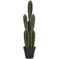 thumbnail image 6 of DecMode 23" Artificial Cactus Plant in Realistic Leaves and Black Round Pot, 6 of 7