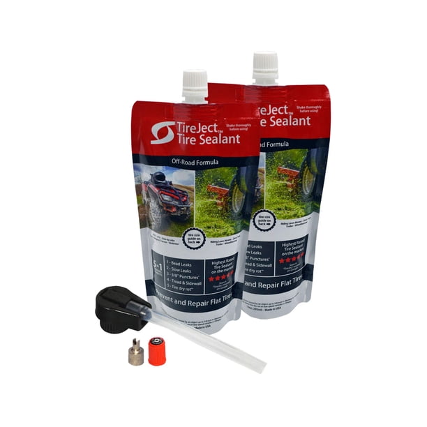 Kit sellador de neumáticos TiJect Off-Road, sellado 5 en 1, 591 ml