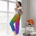 thumbnail image 5 of Cauagu Colorful Glitter Pajama Pants for Women Loose Fit Wide Leg Trouser Pants Casual Elastic Waist Drawstring Lounge Pants, 5 of 6