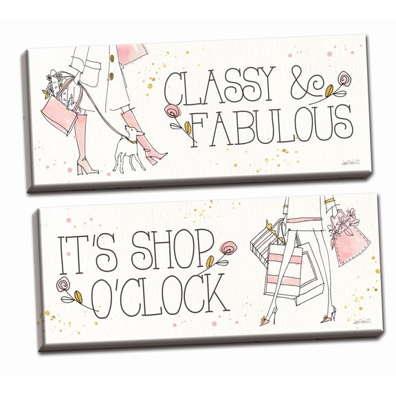 Gango Home Decor Contemporary Fashion Feet IX & X by Anne Tavoletti (Ready to Hang); Two 36x12in Hand-Stretched Canvases