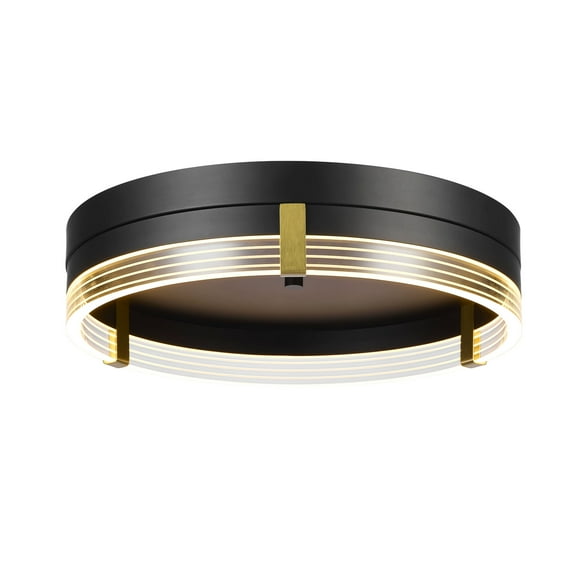 Globe Electric 91009616 Barlow 16" Wide Flush Mount Drum Ceiling Fixture - Matte