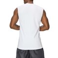 thumbnail image 3 of Pro 5 Mens Muscle Tank Top,White,Small, 3 of 3