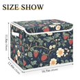 thumbnail image 5 of Yayeee Collapsible Cube Storage Bin with Lid Fabric Closet Decorative Basket with Handles, Floral Raspberry Pattern, 5 of 7