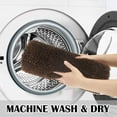 thumbnail image 5 of Bathroom Contour Rug Non Slip Bath Mat Water Absorbent Soft Microfiber Shaggy Bathroom Mat Machine Washable Bath Rug for Bathroom Thick Plush U Shape Toilet Rug (20 x 24, Brown), 5 of 6