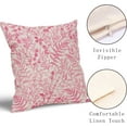 thumbnail image 3 of Hot Pink Fern Leaves Pillow Covers 18X18 Inch Plant Leaf Floral Pine Decorative Pillow Cases Vintage Botanical Spring Summer Throw Pillows Set of 2 Home Decor for Sofa Couch Porch Outdoor, 3 of 6