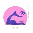 thumbnail image 4 of Unique Bargains 1 Pc Waterproof Whale Tail Pattern Swim Cap Pink Blue, 4 of 6