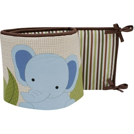 Bedtime Originals by Lambs & Ivy - Jungle Buddies Crib Bedding Bumper, Brown