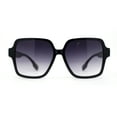 thumbnail image 2 of Womens Classy 90s Oversize Rectangle Designer Fashion Sunglasses Black Smoke, 2 of 4