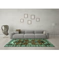 thumbnail image 3 of Ahgly Company Indoor Rectangle Persian Turquoise Blue Traditional Area Rugs, 7' x 10', 3 of 4