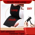 thumbnail image 2 of 2/3/5Meters Magic Sticker Tape Self Adhesive Extra Strong Double Sided Adhesive with Sticker Pad Fluffy Hook and Loop Fastener D black 50mm 3meters, 2 of 6
