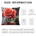 thumbnail image 5 of Chilfamy Rose Pillow Cover for Couch Sofa Indoor Outdoor Square Design High-Quality 1PC 18x18in, 5 of 5