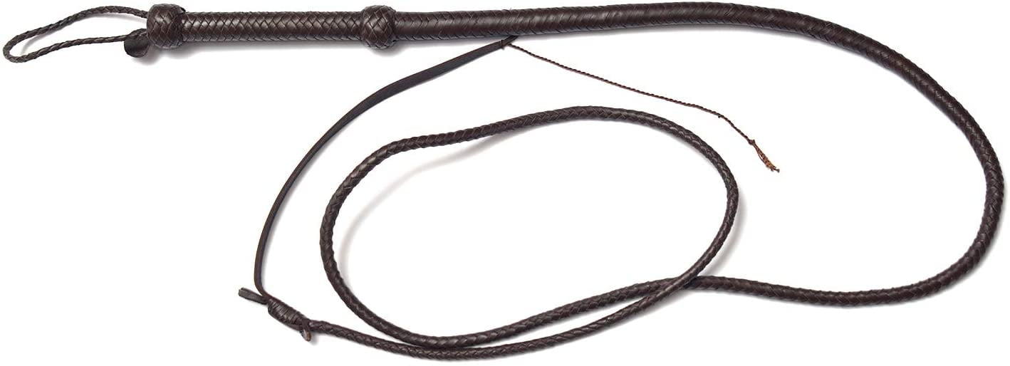 Cow Hide Leather Equestrian Riding Crop Training Whips Handmade Bull Sticks 