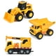 thumbnail image 1 of Sunny Days Entertainment Mini vehículos de construcción, paquete de 3 - Vehículo de juguete con luces y sonidos | Incluye camión volquete, cargador frontal y camión grúa: Maxx Action, 1 of 5