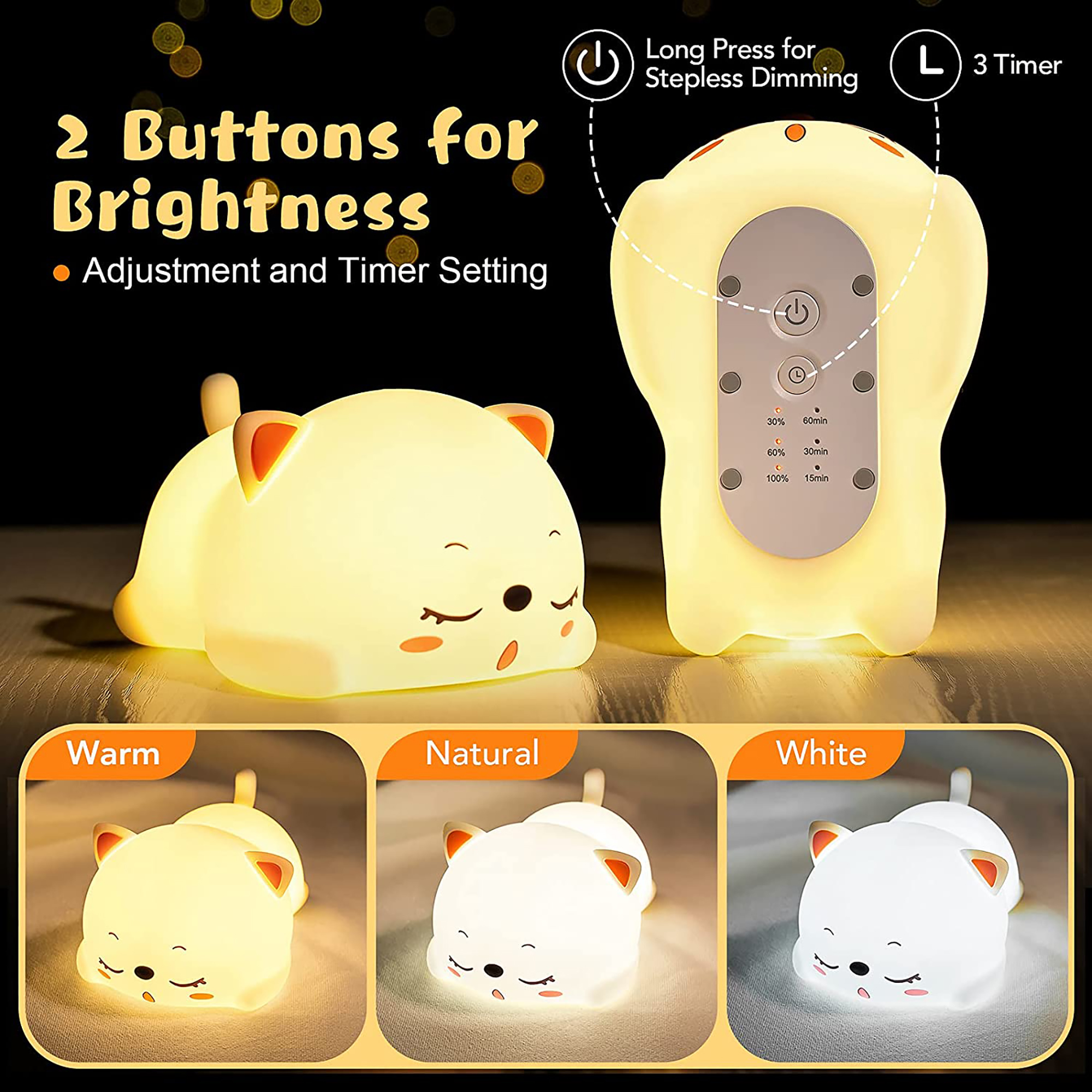 Cat Lamp,Cat Stuff,Cute Night Light,7 Colors Timing Remote & Touch,Cat  Gifts for Cat Lovers,Cat Gifts for Girls,Gifts for Girls 5-7 8-10 10-12,6 7  8 9 10 12 Year Old Girl Gifts