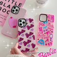thumbnail image 3 of Translúcido Rosa Lindo Barbie Carta Ilustración CASETiFY Funda De Teléfono Compatible Para iPhone 14 13 12 11 Pro MAX X XS XR 6 7 8 Plus A Prueba De Golpes Cubierta Suave Protectora Completa, 3 of 4