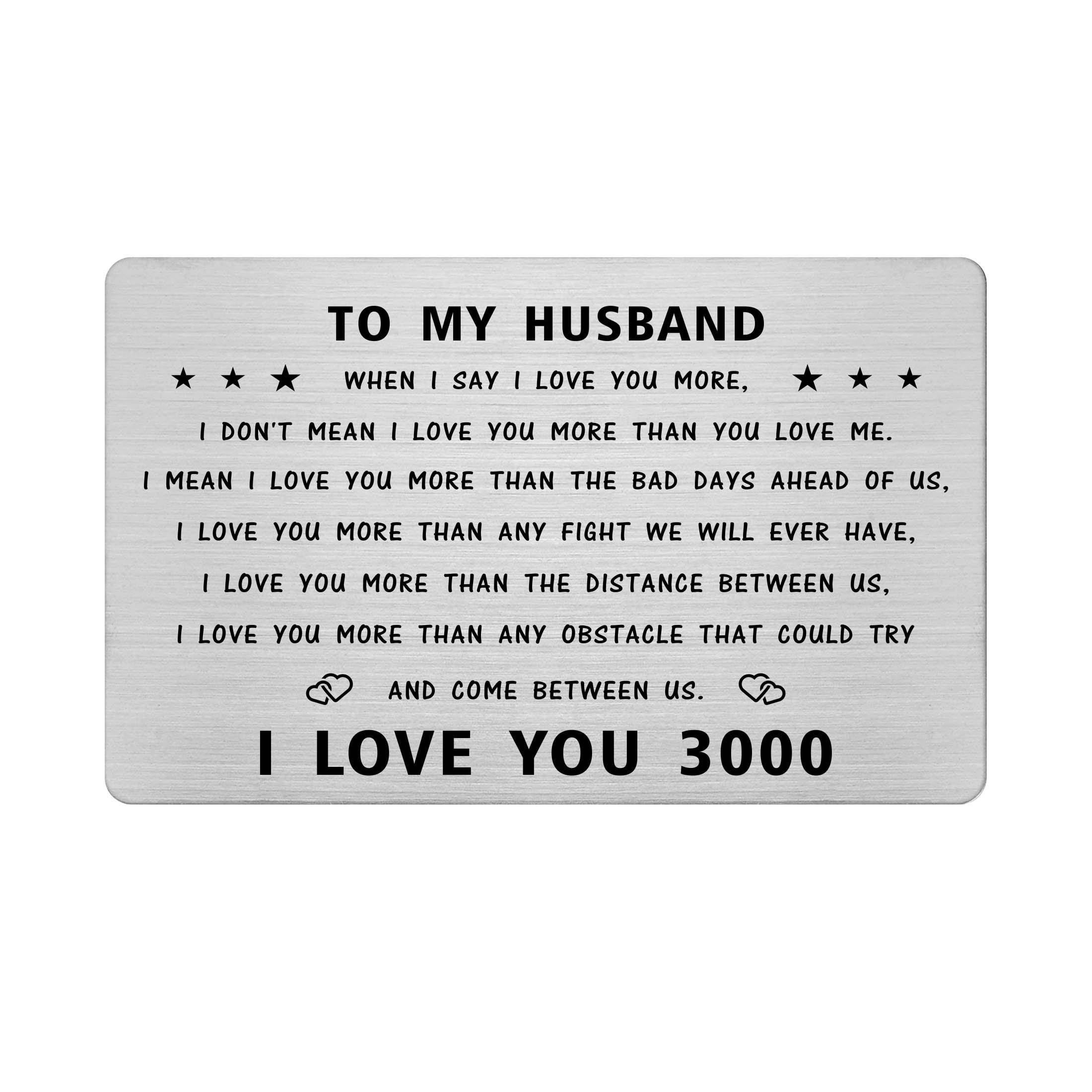 Stainless Steel Engraved Wallet Insert Sentimental Keepsake Personalized Wallet Card for Him Husband Boyfriend Gifts for Anniversary Birthday I Walked Into Love With You Metal Wallet Card for Men 