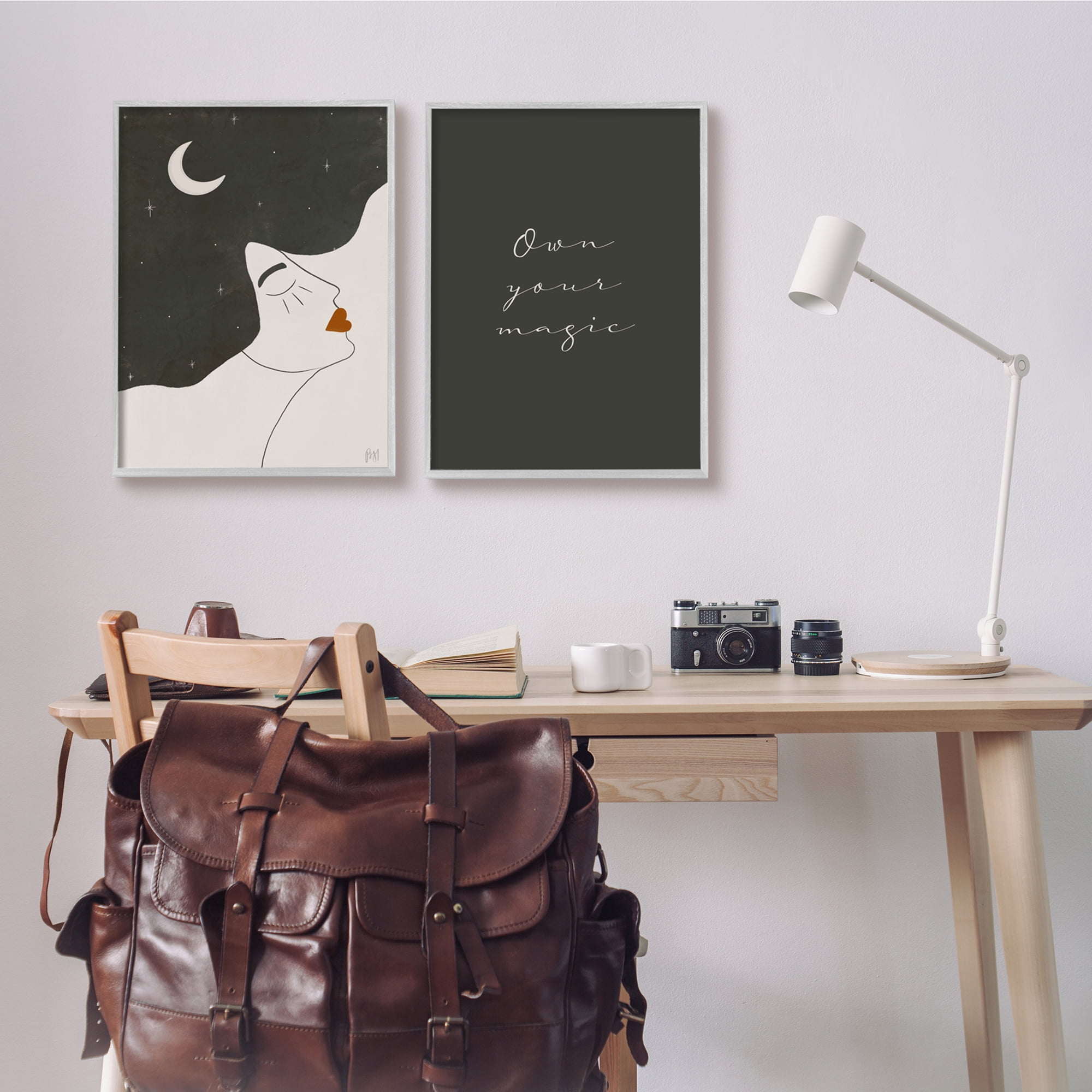 Stupell Indtries Own Your Magic Phrase Abstract Starry Night Hair,16 x 20,Design by Birch&Ink