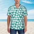 thumbnail image 2 of Susaid Green Baseball Print Hawaiian Shirts for Men Women,Hawaiian Summer Short-Sleeve Casual Relaxed-Fit Button-Down,X-Large, 2 of 7